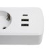 Удлинитель 3-местный c/з 3x1 мм2, 1,8 м, 250В, 10А, 2USB+1Type-C 2,4А, серия Home plus, белый STEKKER HM08-33-02 49970