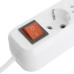 Удлинитель 3-местный с/з с выключ. STEKKER HM071-31-03 3x1мм2, 3м, 250В, 16А, 1USB+2C, 2.4A, сер Home, белый 50137