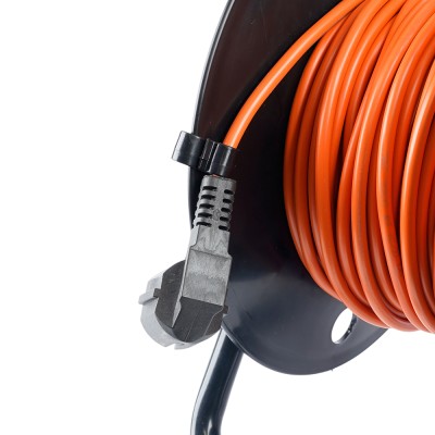 Удлинитель на катушке Stekker Standart STD01-40-50 (ТЕН303-197) 4-х местный с/з ПВС 3*1, оранжевый, 16А, IP40, 50м 49391
