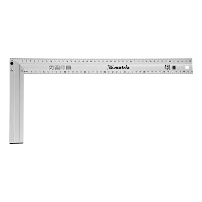 Угольник, 450 мм, алюминиевый, литой Matrix Угольник, 450 мм, алюминиевый, литой Matrix