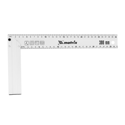 Угольник, 300 мм, алюминиевый, литой Matrix Угольник, 300 мм, алюминиевый, литой Matrix