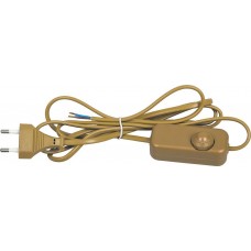 Сетевой шнур с диммером 230V 2м, золото, DM103-200W