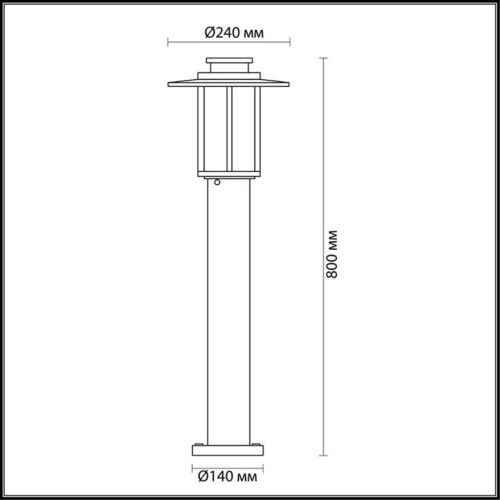 4047/1F NATURE ODL18 749 белый/коричневый Уличный светильник, 80см IP54 E27 18W 220V MITO Odeon Light