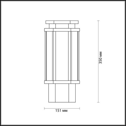 4048/1B NATURE ODL18 743 темно-серый/белый Уличный светильник на столб IP44 E27 100W 220V GINO Odeon Light