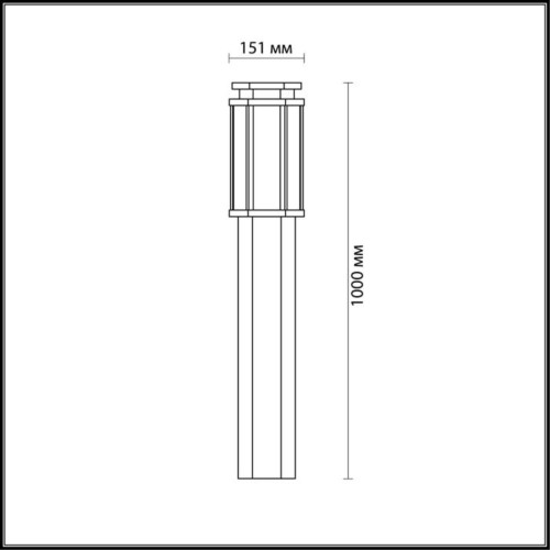 4048/1F NATURE ODL18 743 темно-серый/белый Уличный светильник, 100см IP44 E27 100W 220V GINO Odeon Light