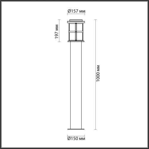 4964/1F NATURE ODL22 737 черный/стекло Ландшафтный светильник на столбе E27 1*60W IP44 MAGUS Odeon Light