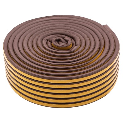 Уплотнитель резиновый, 24 м, профиль "D", коричневый Сибртех Уплотнитель резиновый, 24 м, профиль "D", коричневый Сибртех