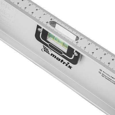 Уровень алюминиевый "Рельс", 400 мм, 3 глазка (1 поворотный) Matrix