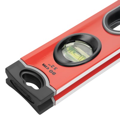 Уровень алюминиевый, 800 мм, 3 глазка, ударопрочные заглушки, двухкомпонентные ручки Matrix ProFI Уровень алюминиевый, 800 мм, 3 глазка, ударопрочные заглушки, двухкомпонентные ручки Matrix ProFI