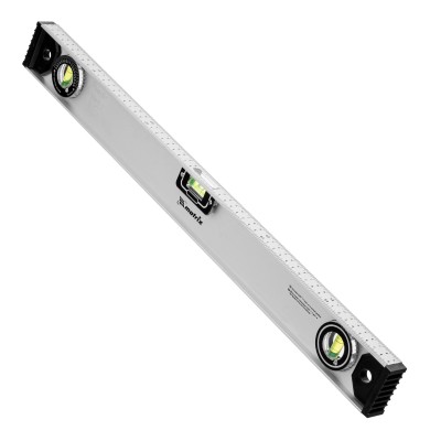 Уровень алюминиевый "Рельс", 600 мм, 3 глазка (1 поворотный) Matrix