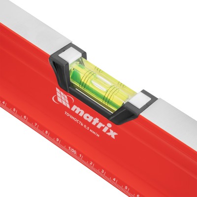 Уровень алюминиевый, магнит, фрезерованный, 3 глазка (1 зеркальный) двухкомпонентные рукоятки, 2000 мм Matrix Уровень алюминиевый, магнит, фрезерованный, 3 глазка (1 зеркальный) двухкомпонентные рукоятки, 2000 мм Matrix