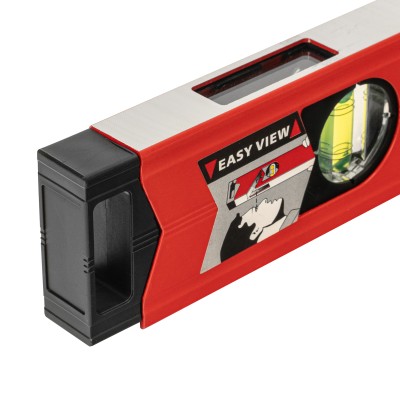 Уровень алюминиевый магнитный, 1800 мм, фрезерованный, 3 глазка (1 зеркальный) усиленный Matrix