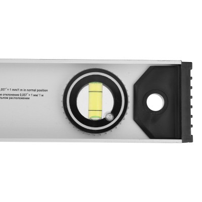 Уровень алюминиевый "Рельс", 1000 мм, 3 глазка (1 поворотный) Matrix