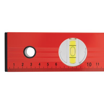 Уровень алюминиевый, 600 мм, 3 глазка, красный, линейка Matrix