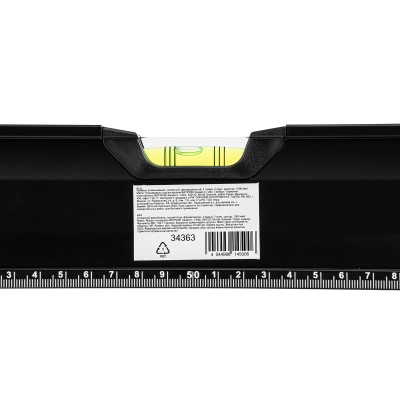 Уровень алюминиевый, усиленный, фрезерованный, 3 глазка, двухкомпонентные рукоятки, 1000 мм Matrix