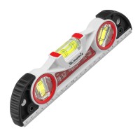 Уровень алюминиевый литой, фрезерованный, 3 глазка, две ударные площадки, 235 мм Matrix Уровень алюминиевый литой, фрезерованный, 3 глазка, две ударные площадки, 235 мм Matrix