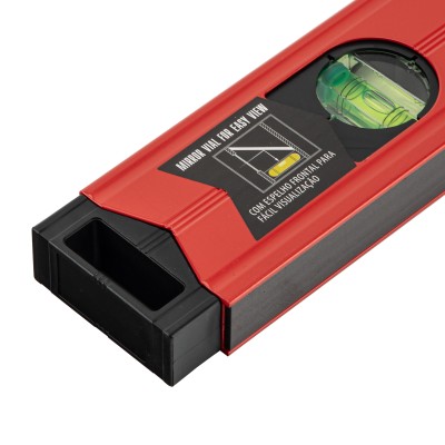 Уровень алюминиевый магнитный, 800 мм, фрезерованный, 3 глазка (1 зеркальный) усиленный Matrix