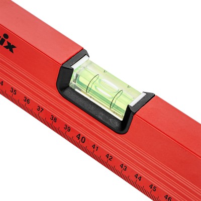 Уровень алюминиевый, 800 мм, 3 глазка, красный, линейка Matrix