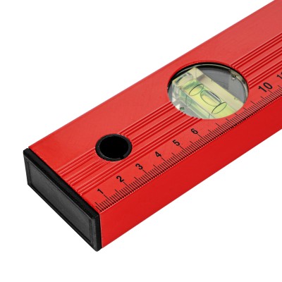 Уровень алюминиевый, 800 мм, 3 глазка, красный, линейка Matrix