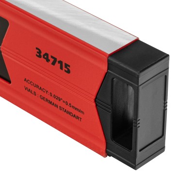 Уровень алюминиевый магнитный, 1500 мм, фрезерованный, 3 глазка (1 зеркальный) усиленный Matrix