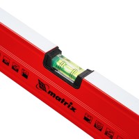 Уровень алюминиевый магнитный, 2000 мм, фрезерованный, 3 глазка (1 зеркальный) усиленный Matrix Уровень алюминиевый магнитный, 2000 мм, фрезерованный, 3 глазка (1 зеркальный) усиленный Matrix