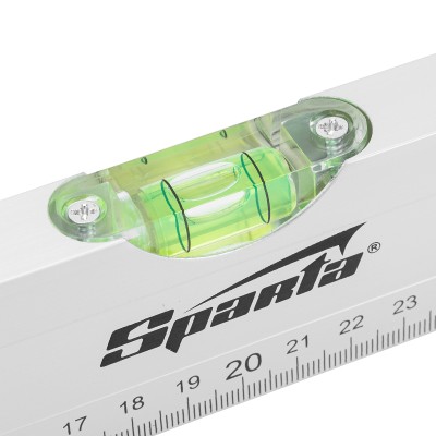 Уровень алюминиевый, 400 мм, 3 глазка, линейка Sparta Уровень алюминиевый, 400 мм, 3 глазка, линейка Sparta