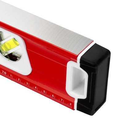 Уровень алюминиевый, магнит, фрезерованный, 3 глазка (1 зеркальный) двухкомпонентные рукоятки, 800 мм Matrix