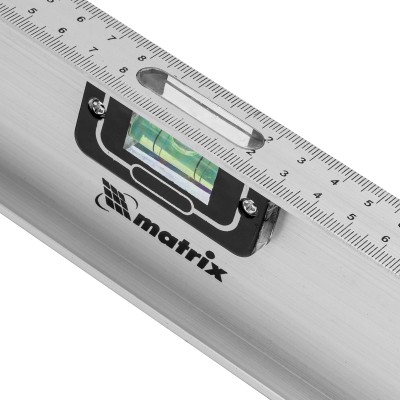 Уровень алюминиевый "Рельс", 2000 мм, 3 глазка (1 поворотный) Matrix Уровень алюминиевый "Рельс", 2000 мм, 3 глазка (1 поворотный) Matrix