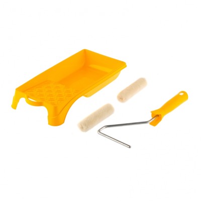 Малярный набор для работ с лаками: кювета 150 мм х 290 мм и мини-валик 110 мм Сибртех Малярный набор для работ с лаками: кювета 150 мм х 290 мм и мини-валик 110 мм Сибртех