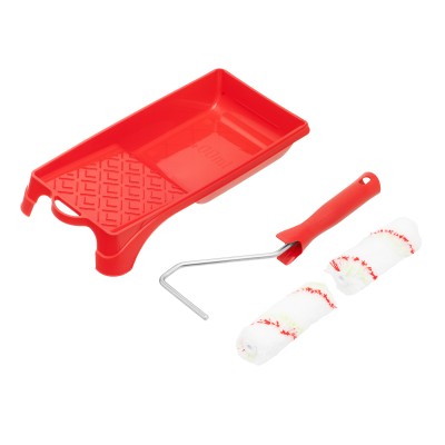 Малярный набор для работ с эмалями: кювета 150 мм х 290 мм и мини-валик 110 мм Сибртех