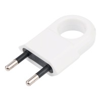 Вилка STEKKER PPG10-45-200 без заземления, ABS пластик 250В, 10A, IP20, белая 50796