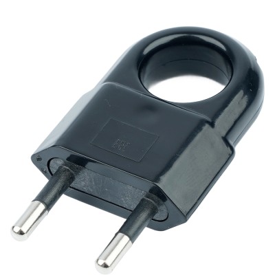 Вилка STEKKER PPG10-45-201 прямая без заземления, ABS пластик 250В, 10A, IP20, белая 50797