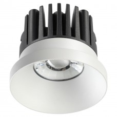 357585 SPOT NT18 287 белый Встраиваемый светильник IP44 LED 3000K 10W 100-265V METIS Novotech