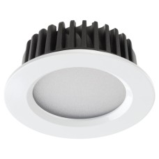 357600 SPOT NT18 290 белый Встраиваемый светильник IP44 LED 3000K 10W 100-265V DRUM Novotech