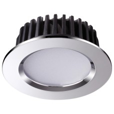 357601 SPOT NT18 290 хром Встраиваемый светильник IP44 LED 3000K 10W 100-265V DRUM Novotech