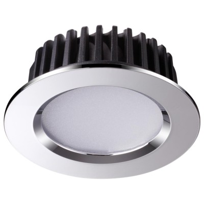 357601 SPOT NT18 290 хром Встраиваемый светильник IP44 LED 3000K 10W 100-265V DRUM