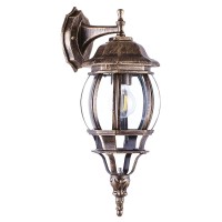 Светильник садово-парковый Feron 8102/PL8102 восьмигранный на стену вниз 100W E27 230V, черное золото 11245 Светильник садово-парковый Feron 8102/PL8102 восьмигранный на стену вниз 100W E27 230V, черное золото 11245