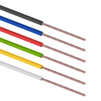 Набор автопровода «Радуга» 1х0,75мм, 6 цветов (белый, желтый, зеленый, красный, синий, черный) по 3м REXANT