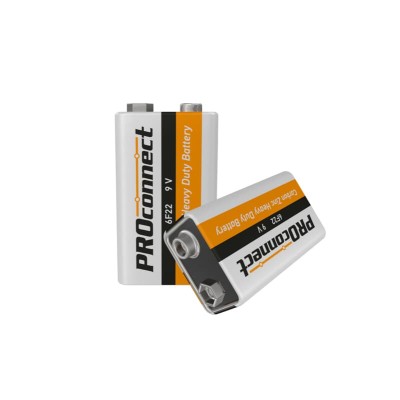 Батарейка солевая 6F22 «Крона» 9В, 1 шт, термопленка PROconnect Батарейка солевая 6F22 «Крона» 9В, 1 шт, термопленка PROconnect