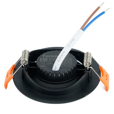 Светодиодный светильник Feron.ONE AL540 встраиваемый 5W 4000K черный "круг"