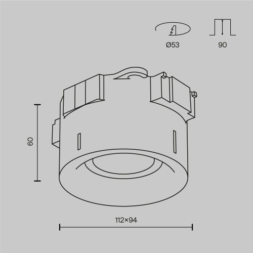 Встраиваемый светильник Technical DL110-GU10-W