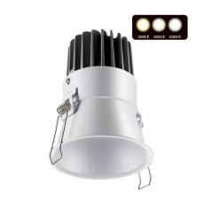 358910 SPOT NT22 228 белый Встраиваемый светодиодный светильник с переключателем цветовой температуры IP20 LED 3000К4000К6000К 18W 220V LANG Novotech