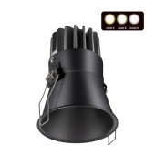 358909 SPOT NT22 229 черный Встраиваемый светодиодный светильник с переключателем цветовой температуры IP20 LED 3000К4000К6000К 12W 220V LANG