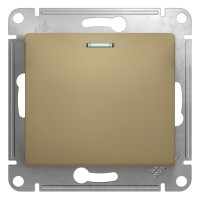 GLOSSA 1-клавишный ВЫКЛЮЧАТЕЛЬ с подсветкой, сх.1а, 10АХ, механизм, ТИТАН