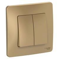 BLANCA С/У 2-клавишный ВЫКЛЮЧАТЕЛЬ (сх.5), 10А, 250В, ТИТАН BLANCA С/У 2-клавишный ВЫКЛЮЧАТЕЛЬ (сх.5), 10А, 250В, ТИТАН