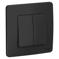 BLANCA С/У 2-клавишный ПЕРЕКЛЮЧАТЕЛЬ (cх.6+6), 10А, 250В, АНТРАЦИТ BLANCA С/У 2-клавишный ПЕРЕКЛЮЧАТЕЛЬ (cх.6+6), 10А, 250В, АНТРАЦИТ