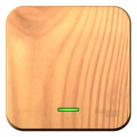 BLANCA О/У 1-клавишный ПЕРЕКЛЮЧАТЕЛЬ (сх.6) с подсветкой, ИЗОЛ.ПЛ, 10А, 250В, ЯСЕНЬ