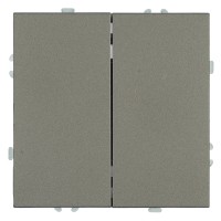 Переключатель 2-клавишный (механизм), STEKKER, 250В, 10А, серия Эмили, RSW10-5107-09, антрацит, soft touch 49921