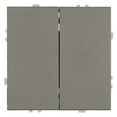 Переключатель 2-клавишный (механизм), STEKKER, 250В, 10А, серия Эмили, RSW10-5107-09, антрацит, soft touch 49921