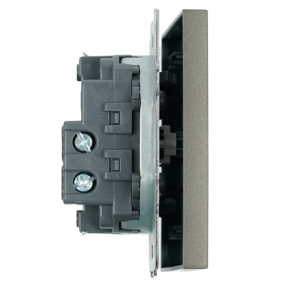 Выключатель 1-клавишный (механизм), STEKKER, 250В, 10А, серия Эмили, RSW10-5103-09, антрацит, soft touch 49917